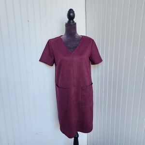 Cato Est 1946 Faux Suede Shift Dress Women’s Soft Stretch Casual Party Career M